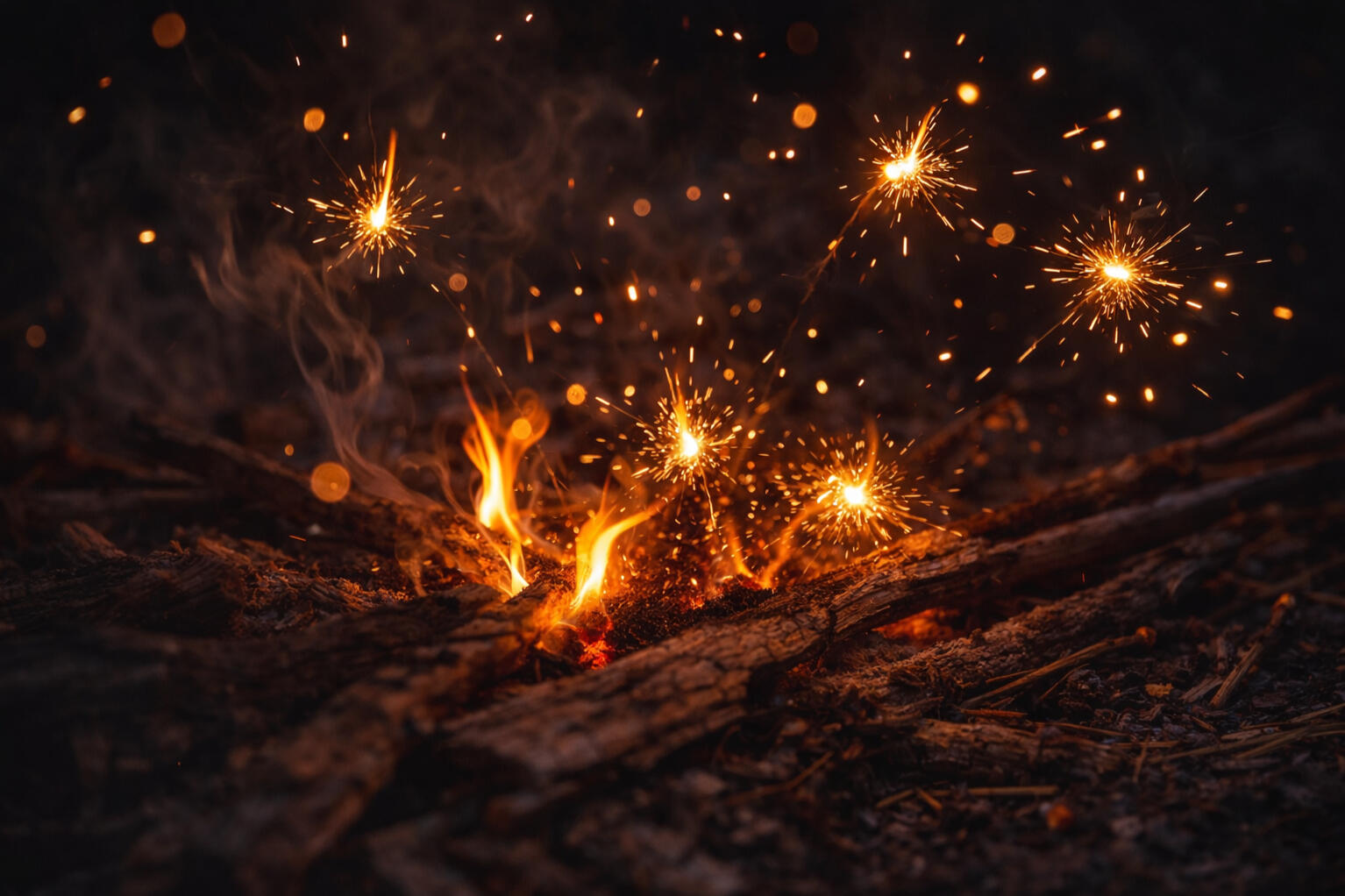 Sparks and fire symbolizing momentum when business, government and community align around regional projects